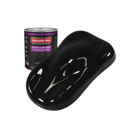 Au1905-qt Restoration Shop - Boulevard Black Acrylic Urethane Auto Paint Quart