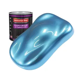 Au2506-qt Restoration Shop - Electric Blue Metallic Acrylic Urethane Auto Paint Quart Pa