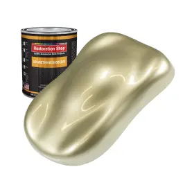 Ub2202-qt Restoration Shop - Antique Gold Metallic Urethane Basecoat Auto Paint Quart