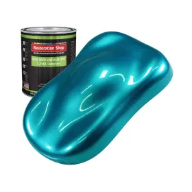 Ublv2613-qt Restoration Shop - Teal Green Metallic Low Voc Urethane Basecoat Auto Paint Qu