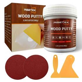 Risetex 797246964165 Wood Filler Putty 9.87 Ounce Stainable And 9.87oz Walnut