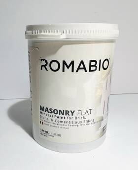 Romabio 750253661724 Masonry Flat Mineral Paint - Brick Stone Cementitious Siding Navy Steel