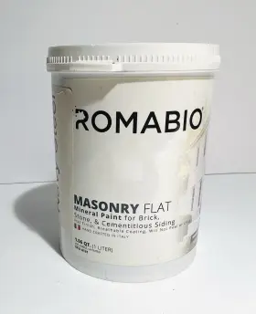 Romabio 750253661724 Masonry Flat Mineral Paint - Brick Stone Cementitious Siding Navy Steel