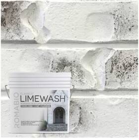 Romabio Clw-2bianco-wb-2.5l Masonry Stucco Brick Flat Bianco White Lime Interior/exterior 2.5l