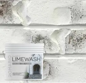 Clw-bianco-wb-2.5l Romabio 0.67 Gal. Bianco White Limewash Interior/exterior Masonry Paint 2.5liter