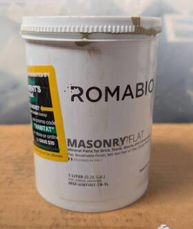 Romabio Msf-untint-tb-1l Masonry Flat Italian Mineral Paint Richmond White 1l