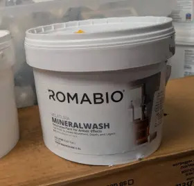 Vmw-bianco-nb-2.5l Romabio Velatura Mineralwash Mineral-based Flat Paint For Artistic Effects 2.5l