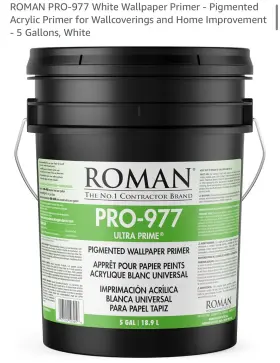 Roman 017104103056 Pro-977 White Wallpaper Primer - Pigmented Acrylic 5 Gallons New