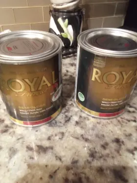 Royal 082901035589 2 Quarts Semi Gloss Wall Trim Paint Interior Acrylic Latex Enamel Red Base