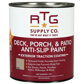 Rtg Supply Co. 811932023483 Deck Porch And Patio Anti-slip Paint Quart Sand