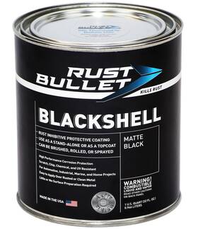 Rust Bullet 850002101393 Blackshell - Matte Black 1 Quart Corrosion Preventive Coating