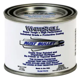 Rust Bullet 856084000210 Whiteshell Industrial Grade Preventive Coating 4 Fl Oz - Uv Resistant Indust