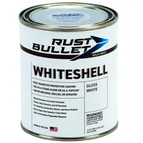 Rust Bullet 856084000227 Whiteshell Gloss White 1 Pint Uv Resistant Preventive Coating Corrosion Con