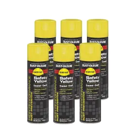Rust-oleum 020066001209 High Performance Preventive Paint 15 Oz Safety Yellow 6-pack