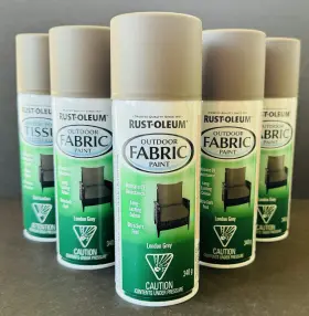 Rust-oleum 020066018511 5 Pack Outdoor Fabric Paint Inch London Grey 12oz Spray Each