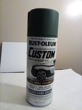 Rust-oleum 020066022570 Rust-oleum 382596 Automotive Custom Lacquer Spray Paint 11 Oz Gloss Camo Green