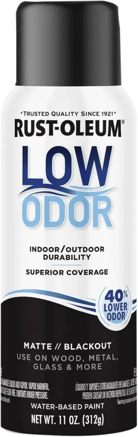 Rust-oleum 020066032241 Low Odor Premium Spray Paint 11 Oz Matte Blackout Rust-oleum 020066032241 Low Odor Premium Spray Paint 11 Oz Matte Blackout
