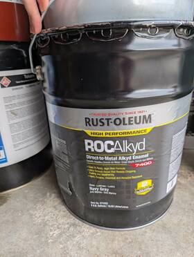 Rust-oleum 020066097530 Rust-oleum Roc Direct To Metal Alkyd Enamel 7400 Gloss Navy Gray 975300 5 Gal