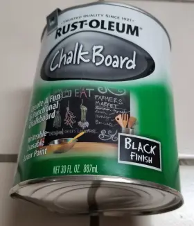 Rust-oleum 020066118136 Chalkboard Paint Black Finish Writable Erasable Latex 30oz