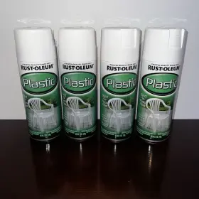 Rust-oleum 020066127619 Lot 4x Specialty White Direct-to-plastic Spray Paint No Primer Needed