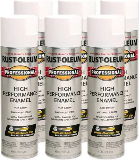 239108 Rust-oleum 020066131821 Pro Semi Gloss White Spray Paint Enamel 15 Oz Case Of 6