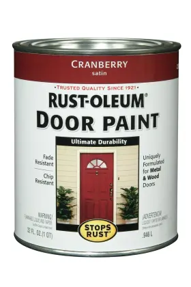 238314 Rust-oleum 020066159306 Stops Front Enamel Door Paint Cranberry 32 Fl Oz