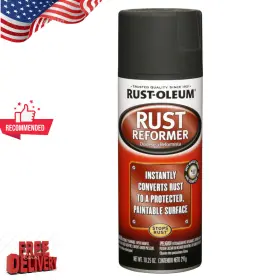 Rust-oleum 020066185992 Stops Converter Reformer Spray Flat Black Finish 10.25 Oz