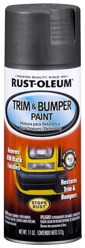Rust-oleum 020066191474 Spray Paint Matte Black Metal Car Plastic Trim Auto Bumper Flat Oem Color Enamel