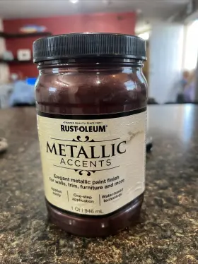 Rust-oleum 020066195793 Metallic Accents 1 Quart Black Garnet