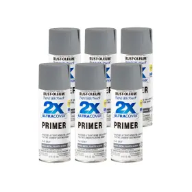 Rust-oleum 020066197155 334017-6pk Painters Touch 2x Ultra Cover Spray Primer 12 Oz Flat