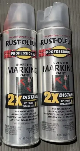 Rust-oleum 020066221324 Rustoleum Professional Inverted Marking Paint 2x Clear Pack Of 2