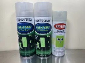 Rust-oleum 020066222161 3 Pack 2 Glow In The Dark Spray Paint 10oz Green - Bonus Krylon 6oz