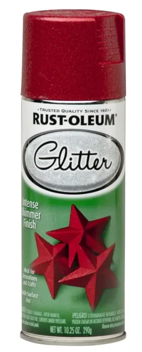 Rust-oleum 020066223762 Red Glitter Spray Paint Specialty Can 10oz Crafting Model Supplies