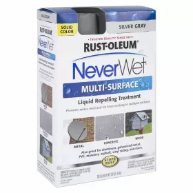 Rust-oleum 020066237110 Never Wet Waterproofing Diy Liquid Repelling Kit Spray On Silver Grey