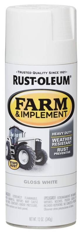Rust-oleum 020066246051 Specialty Farm Implement Spray Paint 12 Ounce White Durable Coverage