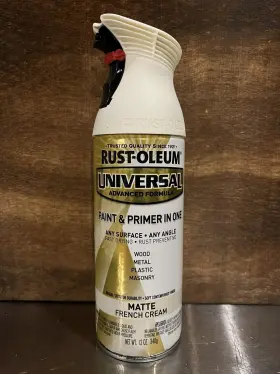 282816 Rust-oleum 020066268183 Universal All Surface Spray Paint 12 Oz Matte French Cream