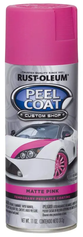 Rust-oleum 020066272135 Peel Coat Custom Shop Peelable Coating Matte Pink 11 Oz