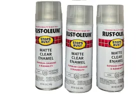 Rust-oleum 020066277475 Stops 12 Oz. Protective Enamel Matte Clear Spray Paint 3pk