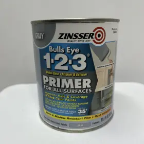 286258 Rust-oleum 020066277789 Zinsser Bulls Eye 1-2-3 All Surface Primer Quart Gray