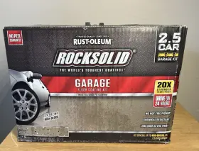 Rust-oleum 020066294373 Rocksolid Mocha Polycuramine 2.5 Car Garage Floor Coating Kit