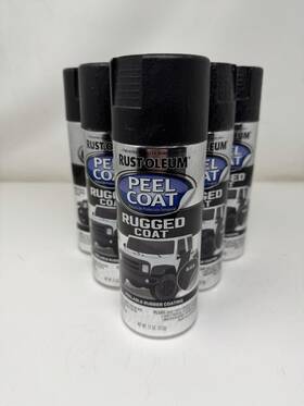 Rust-oleum 020066338626 6x Rust-oleum 311281-6pk Automotive Peel Rugged Coat Spray 11 Oz Black Sp21