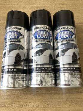 Rust-oleum 020066347871 3 Rust-oleum 316176 Automotive Peel Spray Coating 10 Oz Each Gloss Black New