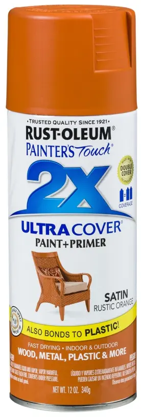 314753 Rust-oleum 020066348137 Painters Touch 2x Ultra Cover Spray Paint 12 Oz Satin Rust