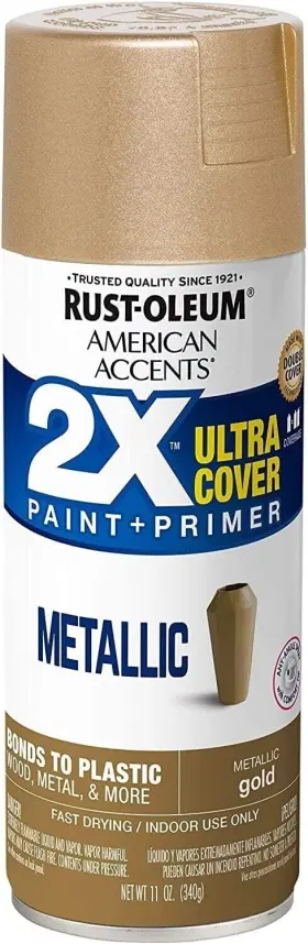 327909 Rust-oleum 020066376727 2 Pack American Accents Spray Paint 11 Oz Metallic Gold