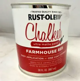 329211 Rust-oleum 020066378486 Chalked Protective Ultra Matte Farmhouse Red 30oz Dented Can