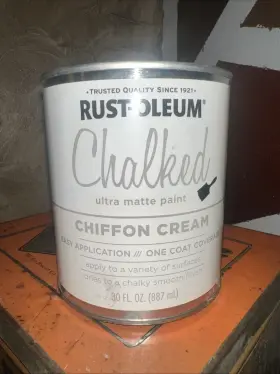 Rust-oleum 020066379254 Brand New Sealed Chalked Ultra Matte Paint Chiffon Cream 30 Fl Oz