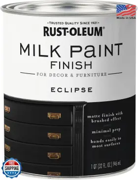 Rust-oleum 020066381387 Eclipse Milk Paint Quart Matte Low Odor Water-based Furniture