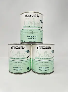 Rust-oleum 020066424084 Chalked Ultra Matte Furniture Paint Mint Green Interior 30oz 3 Pack
