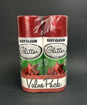 Rust-oleum 020066435714 Red Glitter Spray Paint 2-pack Brand New Sealed Christmas