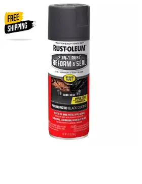Spray-344713 Rust-oleum 020066437442 Black Stops 2 In 1 Reform And Seal 12 Oz